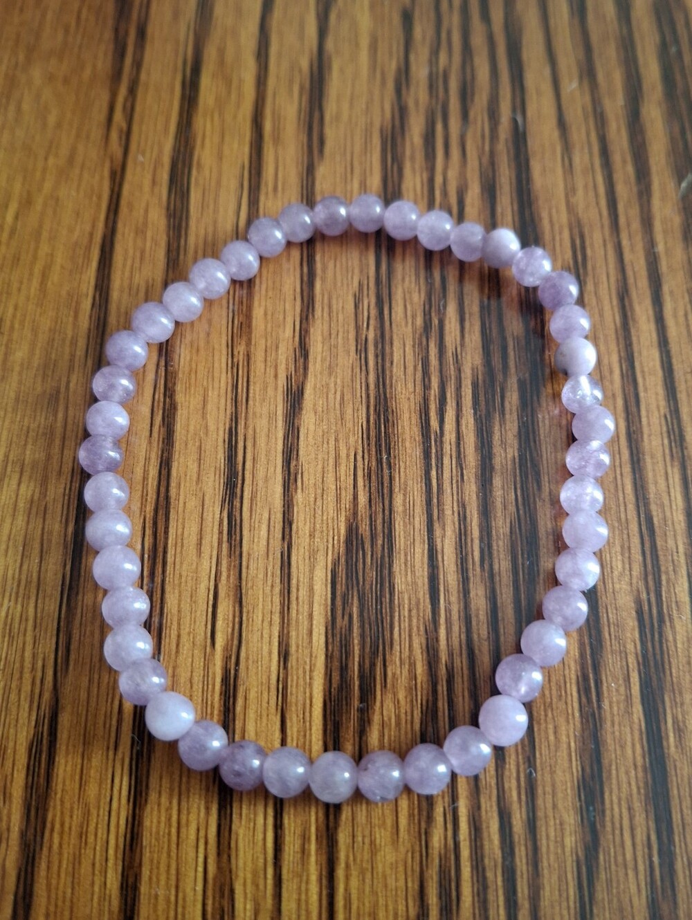 Lavender Amethyst Natural Gemstone Stretch Bracelet